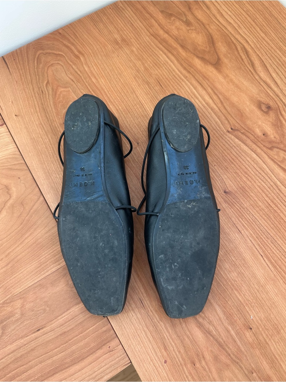 M. Gemi The Una Black Leather Ballet Flats - Picture 4 of 4